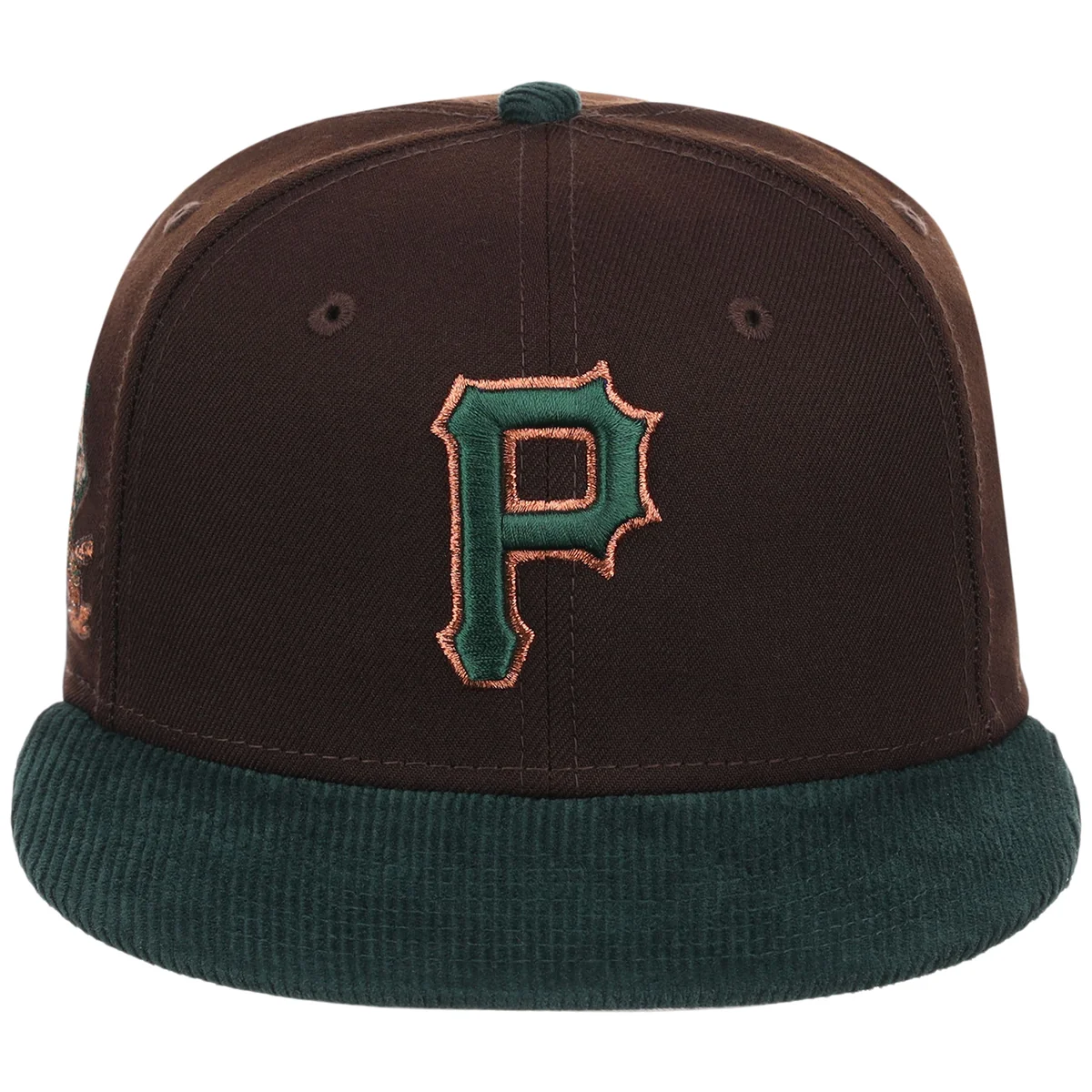 Pittsburgh Pirates MLB Forest Ember New Era 59FIFTY detail view