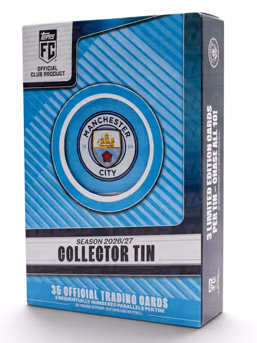 2026/27 Topps Manchester City Collector Tin view 1