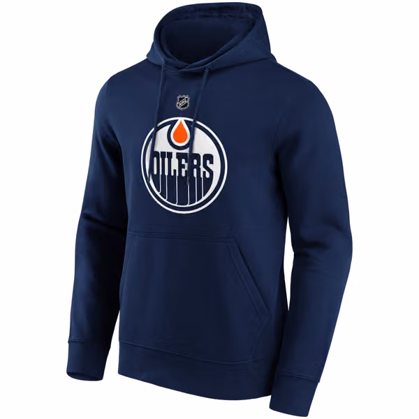 Leon Draisaitl #29 Edmonton Oilers Player NHL Hoodie Navy view 2