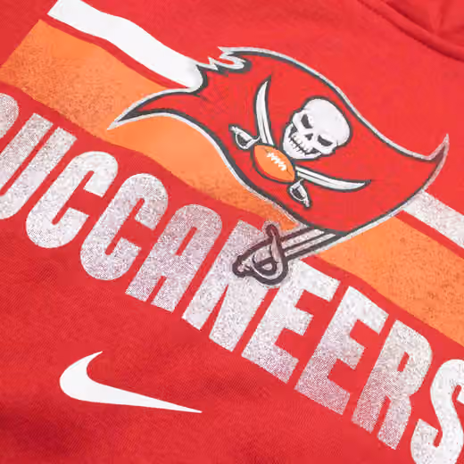Tampa Bay Buccaneers NFL Team Stripes Nike Club Hoodie (YOUTH) view 4