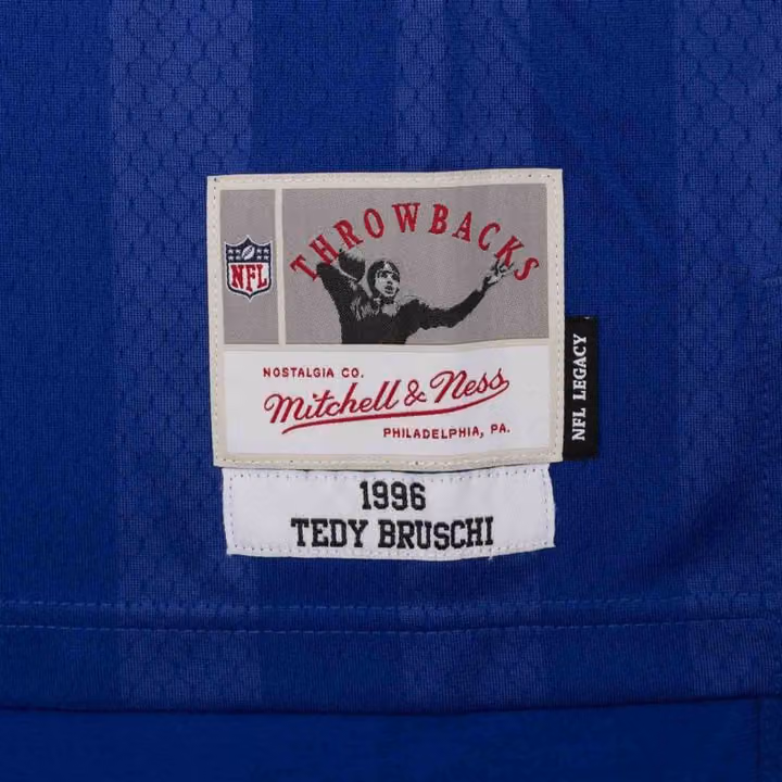 Tedy Bruschi #54 New England Patriots 1996 Legacy Throwback NFL Jersey Blue view 4