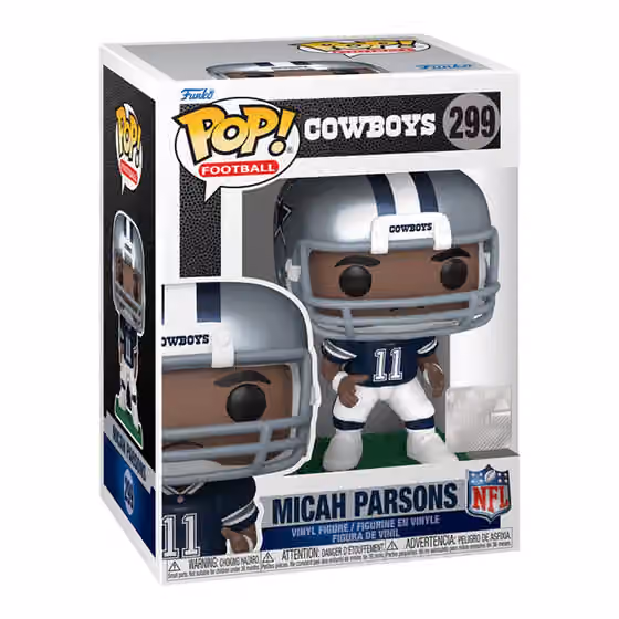 Funko POP! #299 Micah Parsons Dallas Cowboys Vinyl NFL Figure view 1