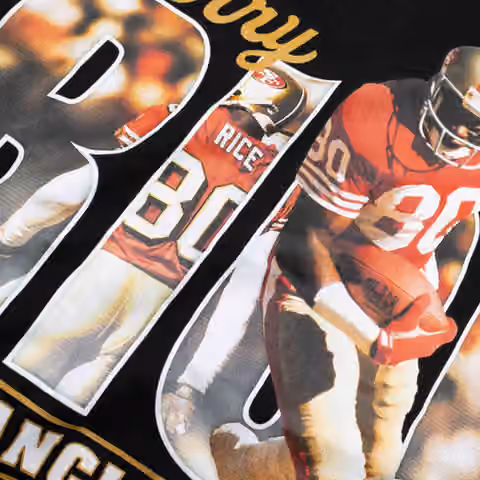 Jerry Rice San Francisco 49ers Mitchell & Ness Classic Photo T-Shirt view 4