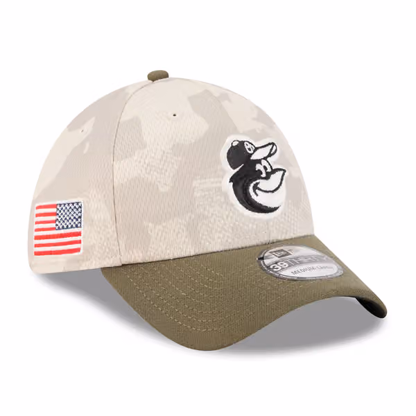 Baltimore Orioles 2025 MLB Armed Forces New Era 39THIRTY Flex Cap product photo