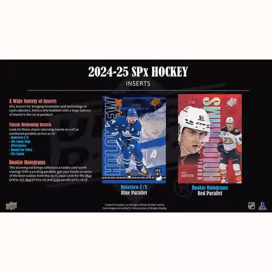 2024/25 Upper Deck SPx Hockey NHL Hobby Box view 4