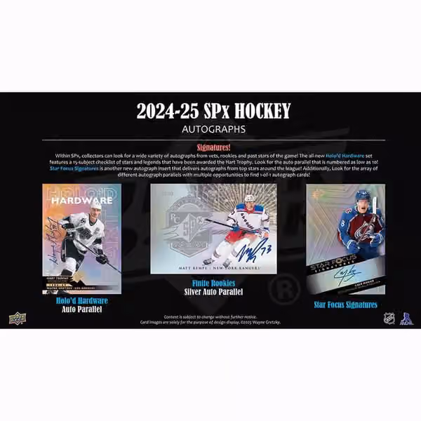 2024/25 Upper Deck SPx Hockey NHL Hobby Box view 3