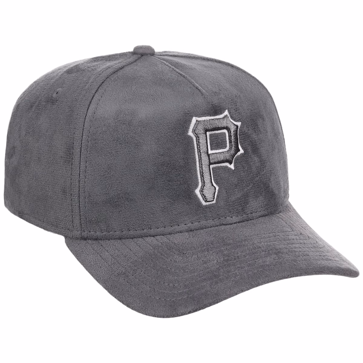 Pittsburgh Pirates MLB Gray x Suede FASHION CORE New Era 9FORTY A-Frame front view
