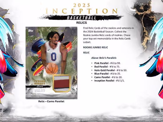 2024/25 Topps Inception Basketball Hobby Box view 3