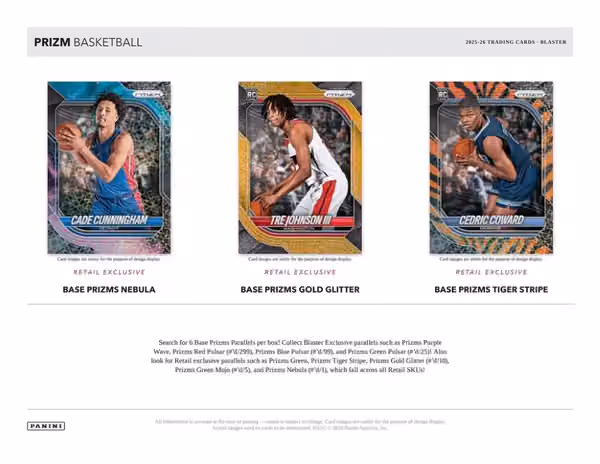 2025/26 Panini Prizm Basketball Blaster Box view 3
