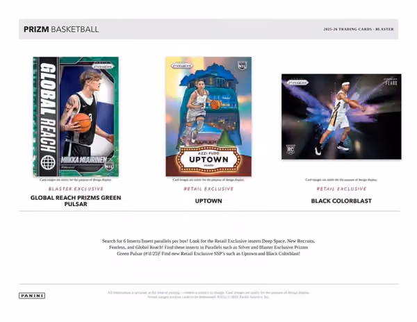 2025/26 Panini Prizm Basketball Blaster Box view 2