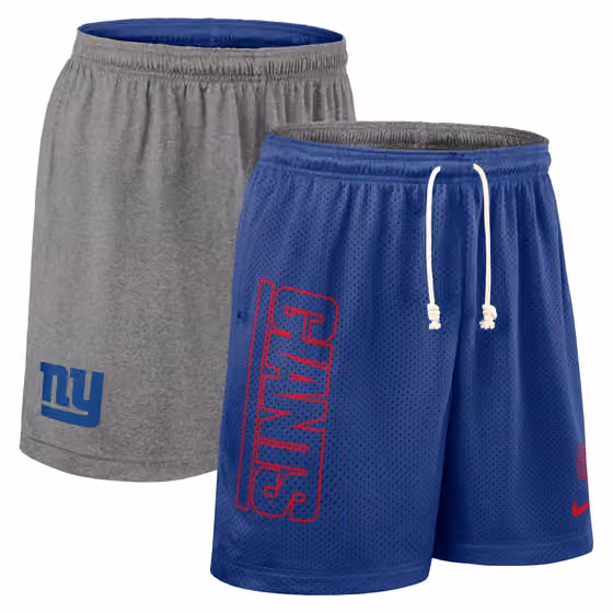 New York Giants 2025 NFL Sideline Reversible Mesh Nike Dri-FIT Shorts Blue view 1