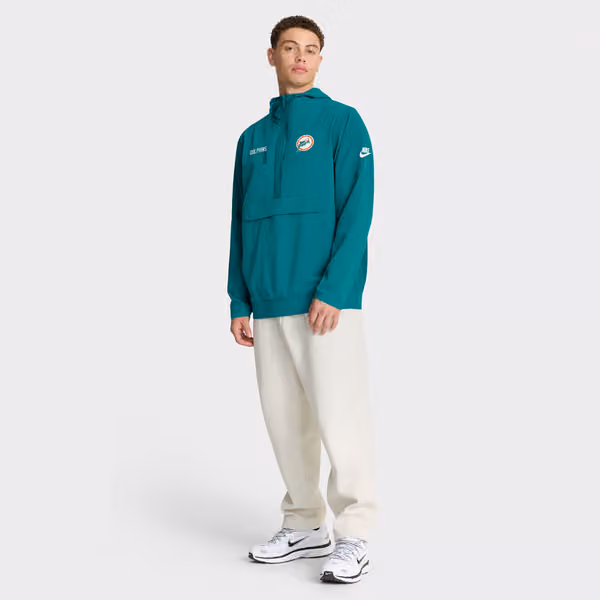 Miami Dolphins Historic Nike Sideline Half-Zip Anorak NFL Jacke Aqua view 5