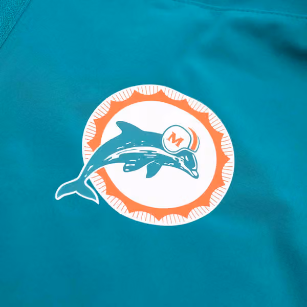Miami Dolphins Historic Nike Sideline Half-Zip Anorak NFL Jacke Aqua view 6