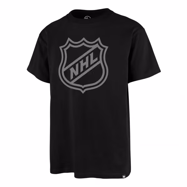NHL Shield Gray Logo '47 Echo NHL T-Shirt Black view 1