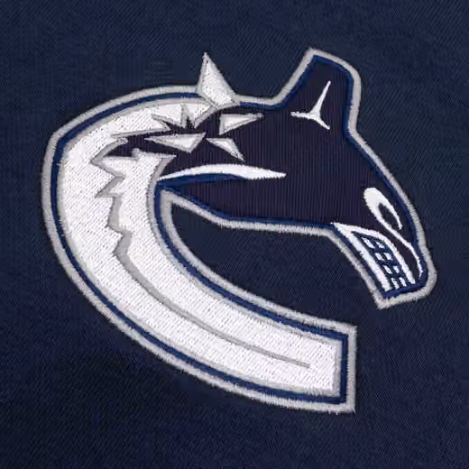 Vancouver Canucks Patch '47 Drop Shoulder NHL Hoodie Navy view 3