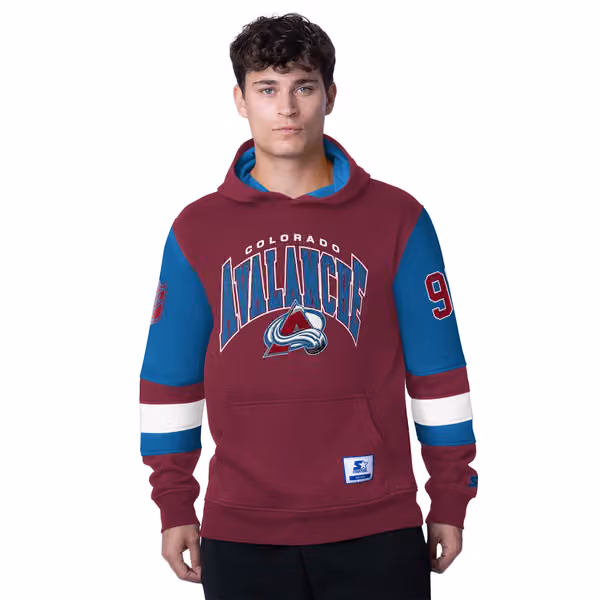 Colorado Avalanche Starter End Zone NHL Hoodie view 1