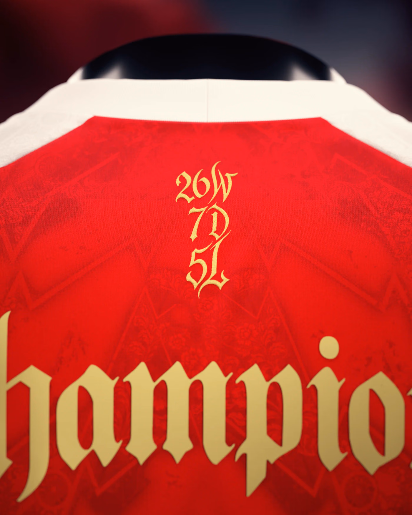Jersevo Custom Personalized AFC 2026 English Champions Jersey - Red detail view 9