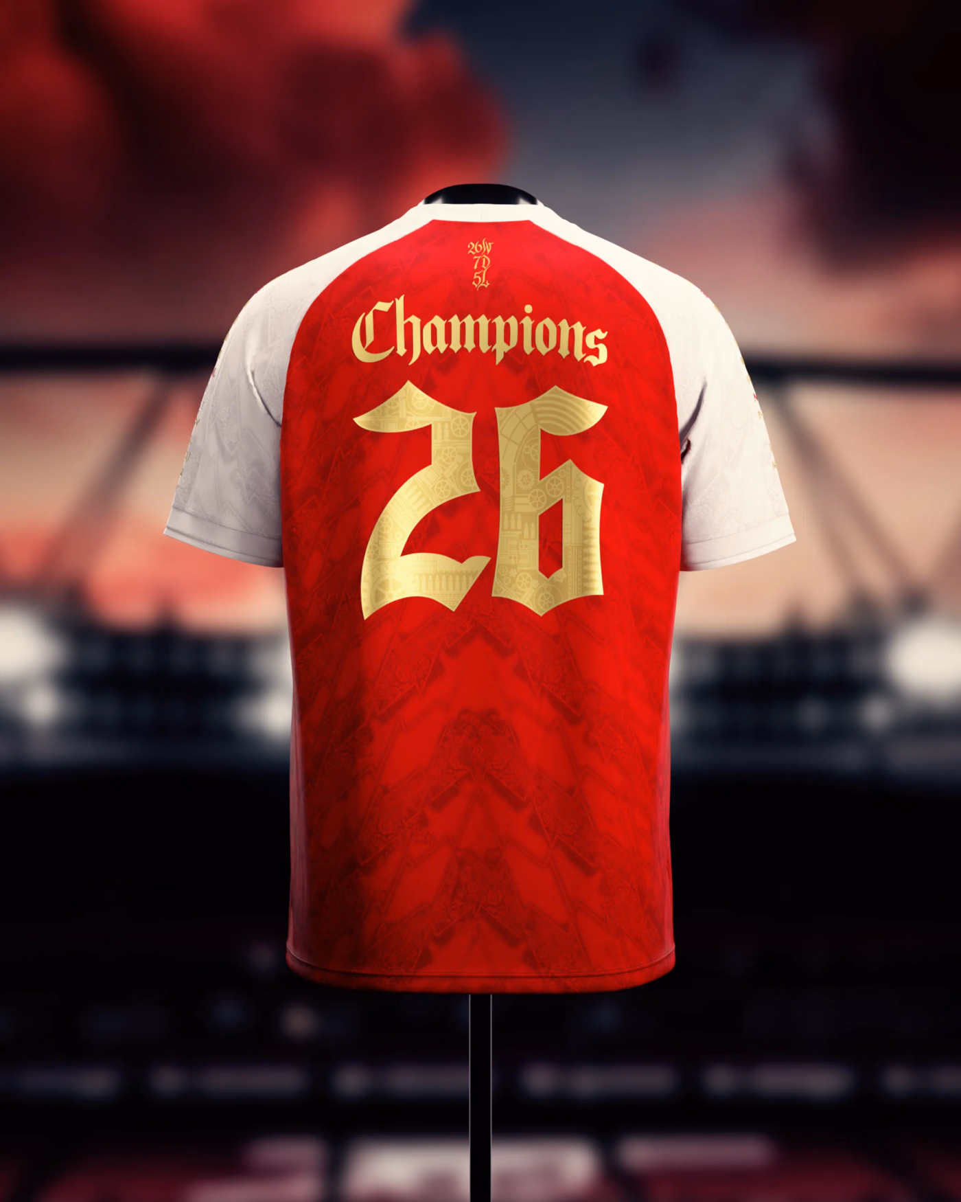 Jersevo Custom Personalized AFC 2026 English Champions Jersey - Red detail view 7