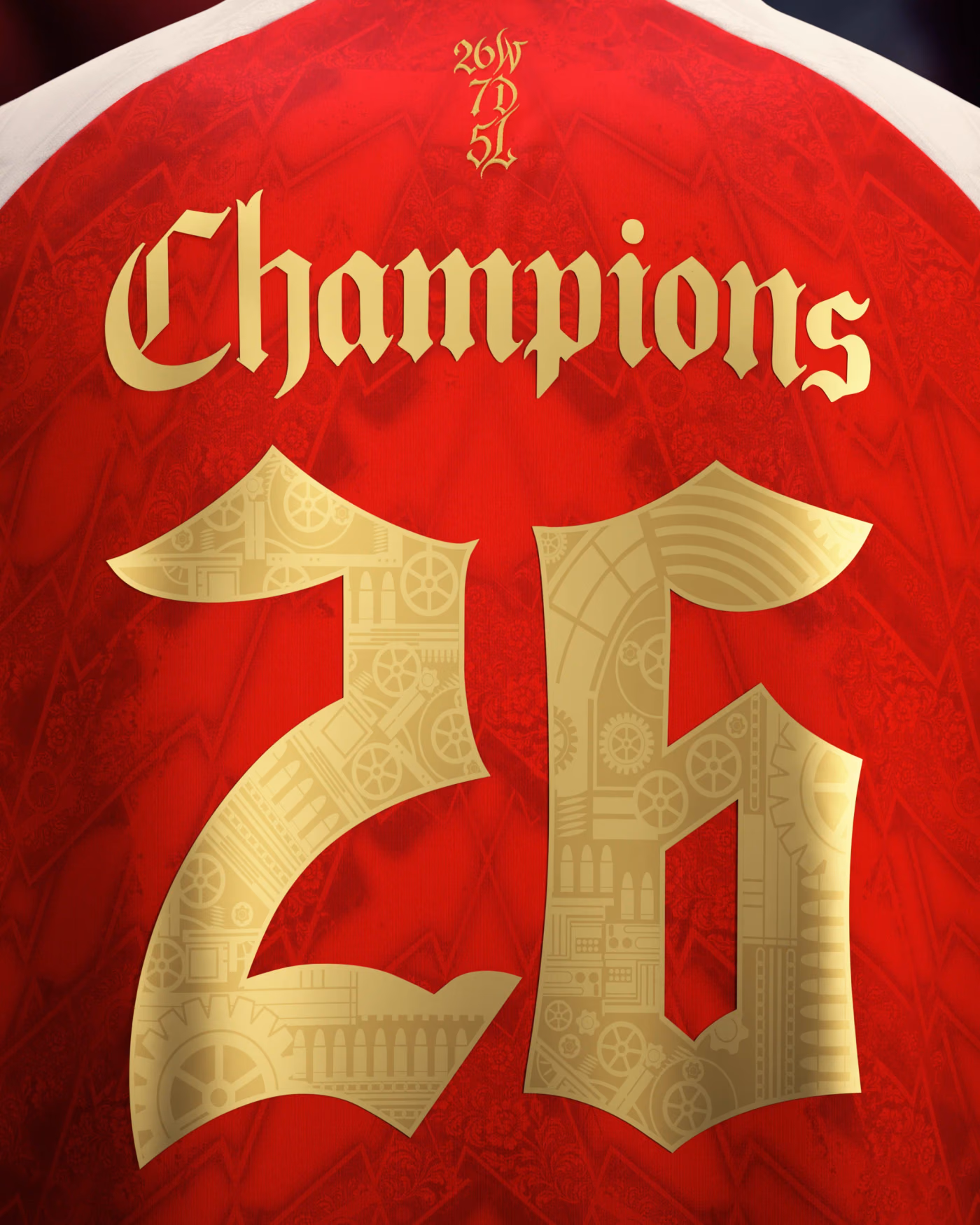 Jersevo Custom Personalized AFC 2026 English Champions Jersey - Red detail view 10