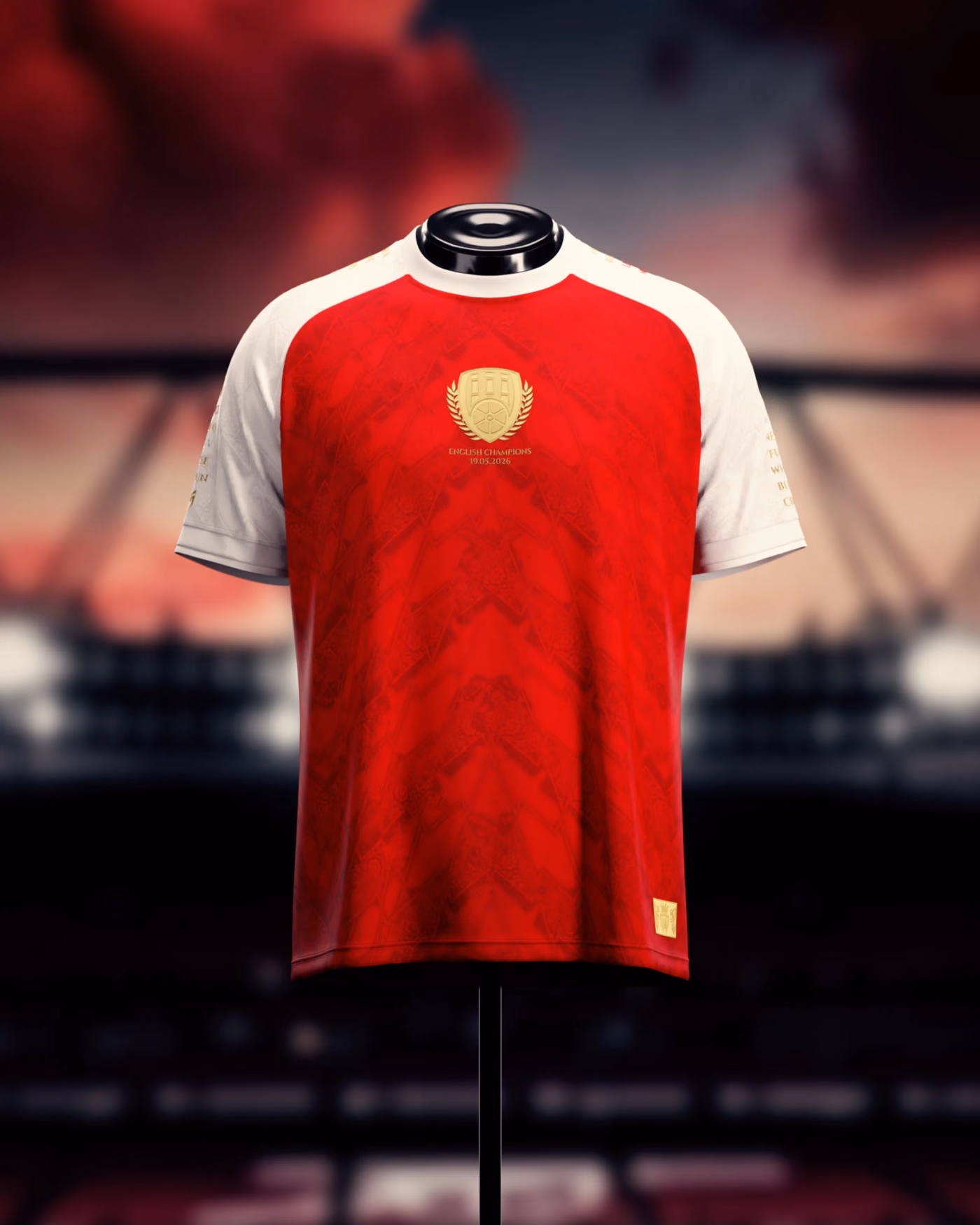 Jersevo Custom Personalized AFC 2026 English Champions Jersey - Red front view