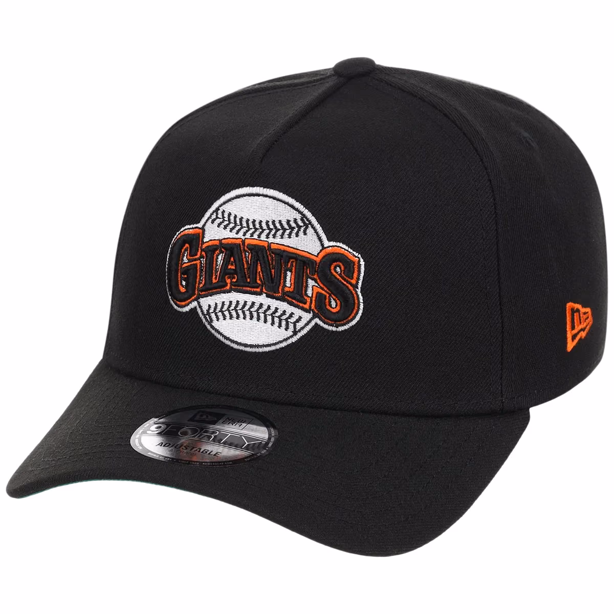 San Francisco Giants MLB Black Dome New Era 9FORTY A-Frame detail view