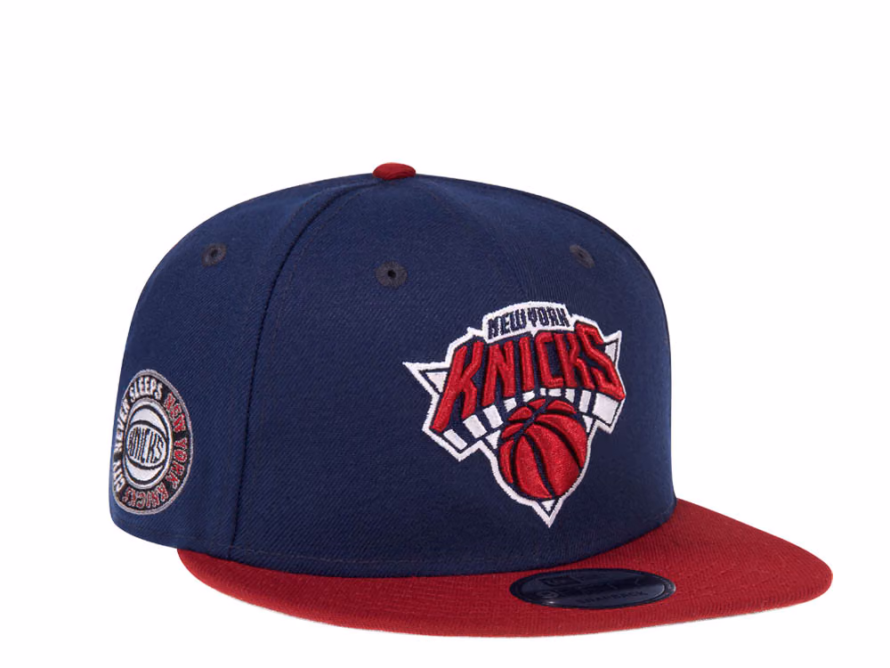 New Era New York Knicks Oceanside Cardinal Edition 9Fifty Snapback Hat front