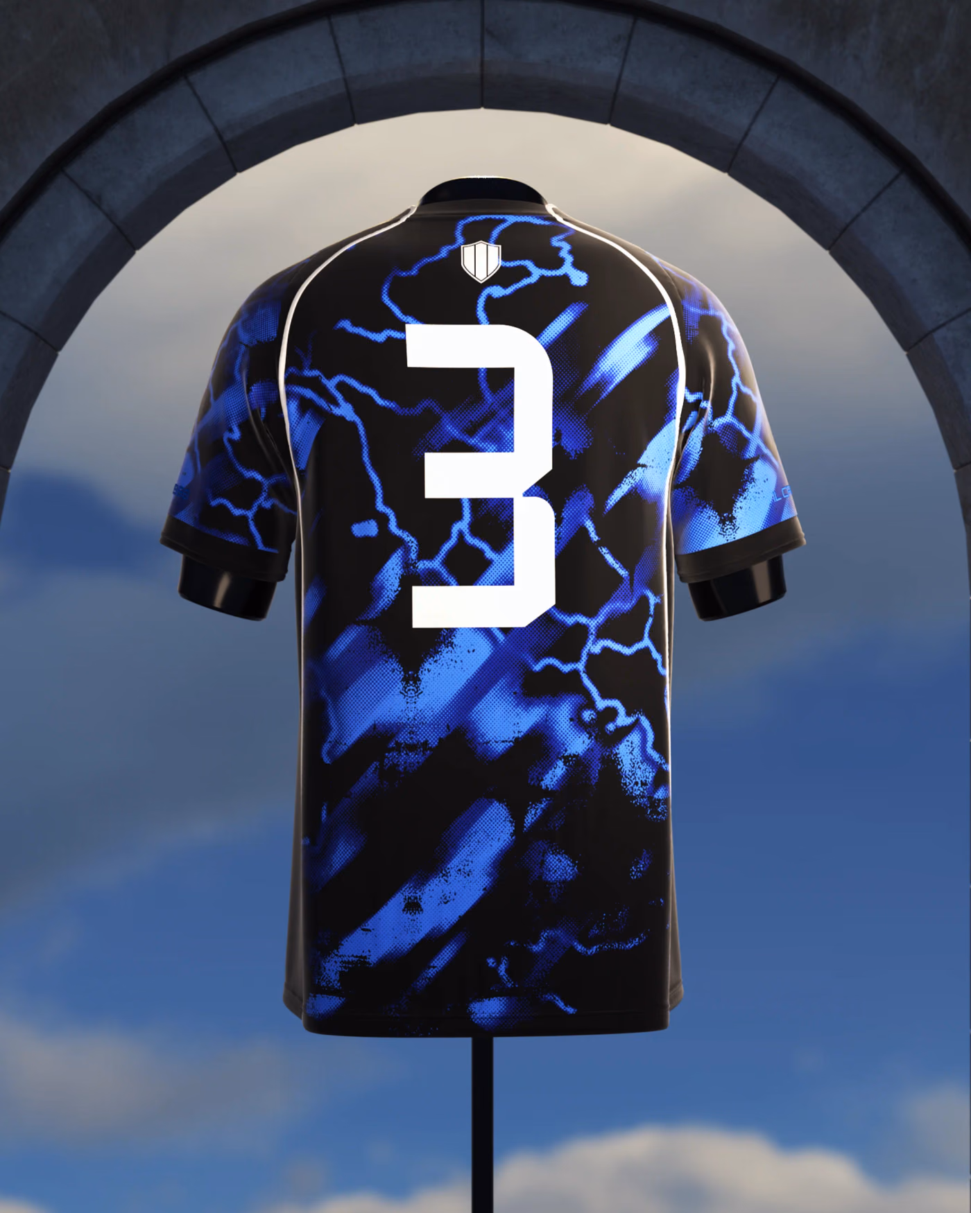 Jersevo Custom Personalized Il Capitano - Number 3 Jersey back view