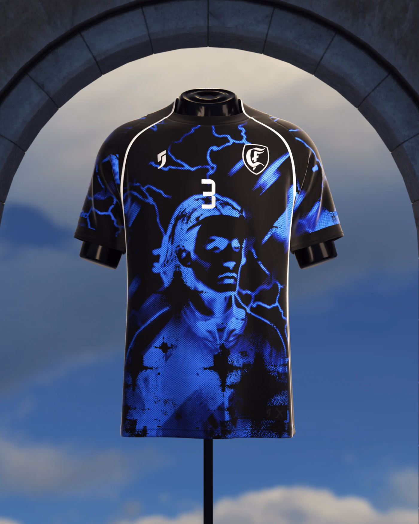Jersevo Custom Personalized Il Capitano - Number 3 Jersey front view