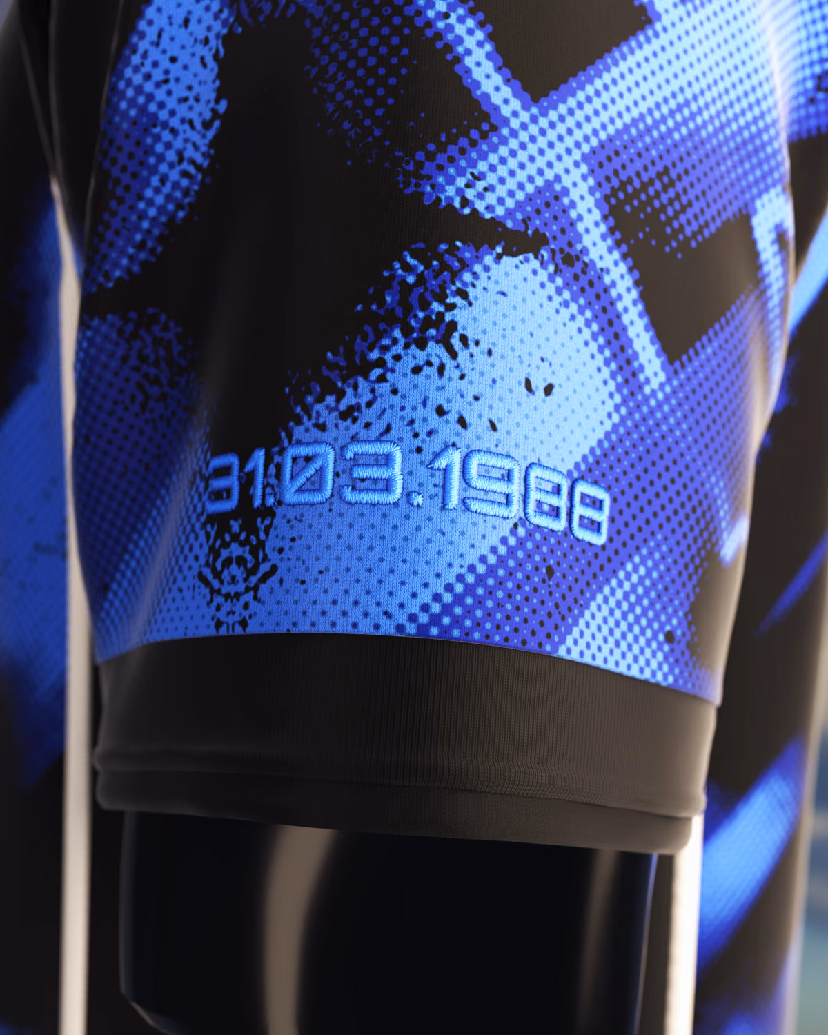 Jersevo Custom Personalized Il Capitano - Number 3 Jersey left sleeve detail