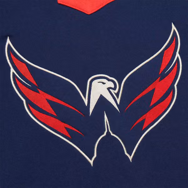 Washington Capitals Mitchell & Ness Heritage NHL Lace-Up Jersey Crew view 4