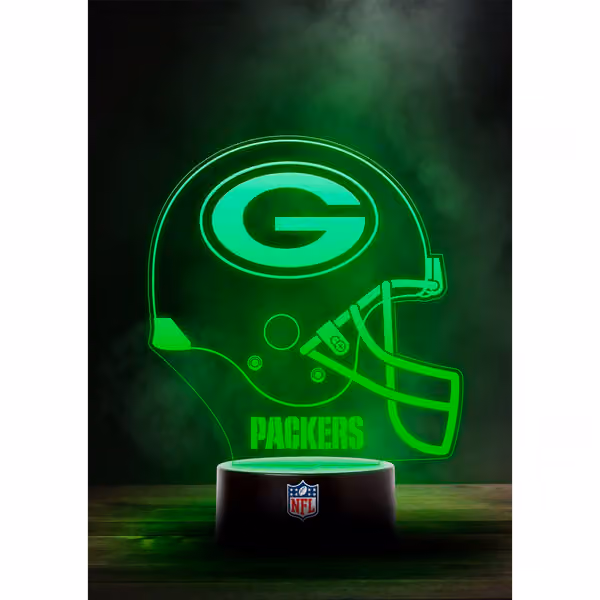 Green Bay Packers NFL Helmet LED Sign view 1