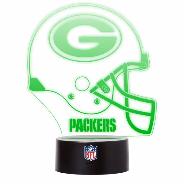 Green Bay Packers NFL Helmet LED Sign view 2