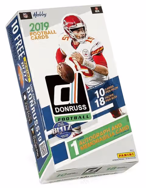 2019 Panini Donruss Football Hobby Box NFL view 1