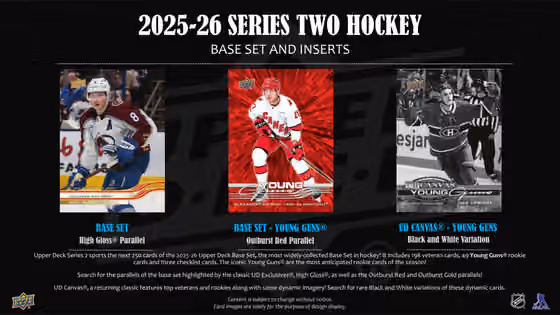 2025/26 Upper Deck Series 2 Hockey NHL Hobby Box view 3