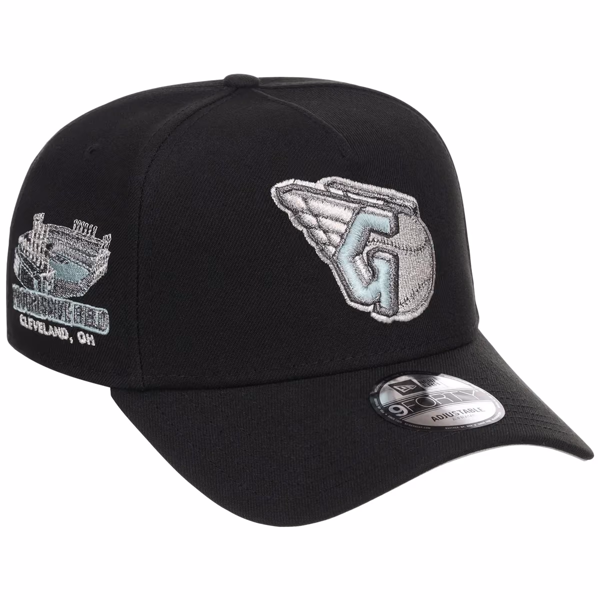 Cleveland Guardians MLB Alpine Snow New Era 9FORTY A-Frame front view