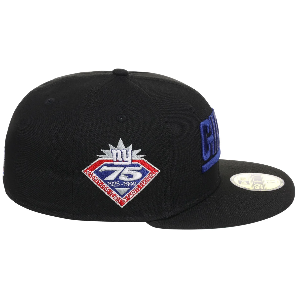 New York Giants NFL Black Dome New Era 59FIFTY detail view