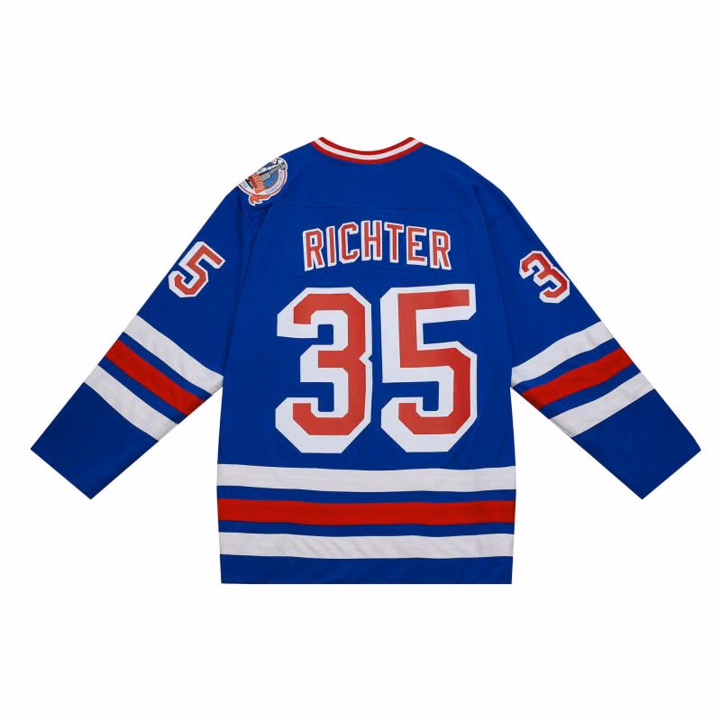 Mike Richter #35 New York Rangers 1993-94 Mitchell & Ness NHL Jersey view 1