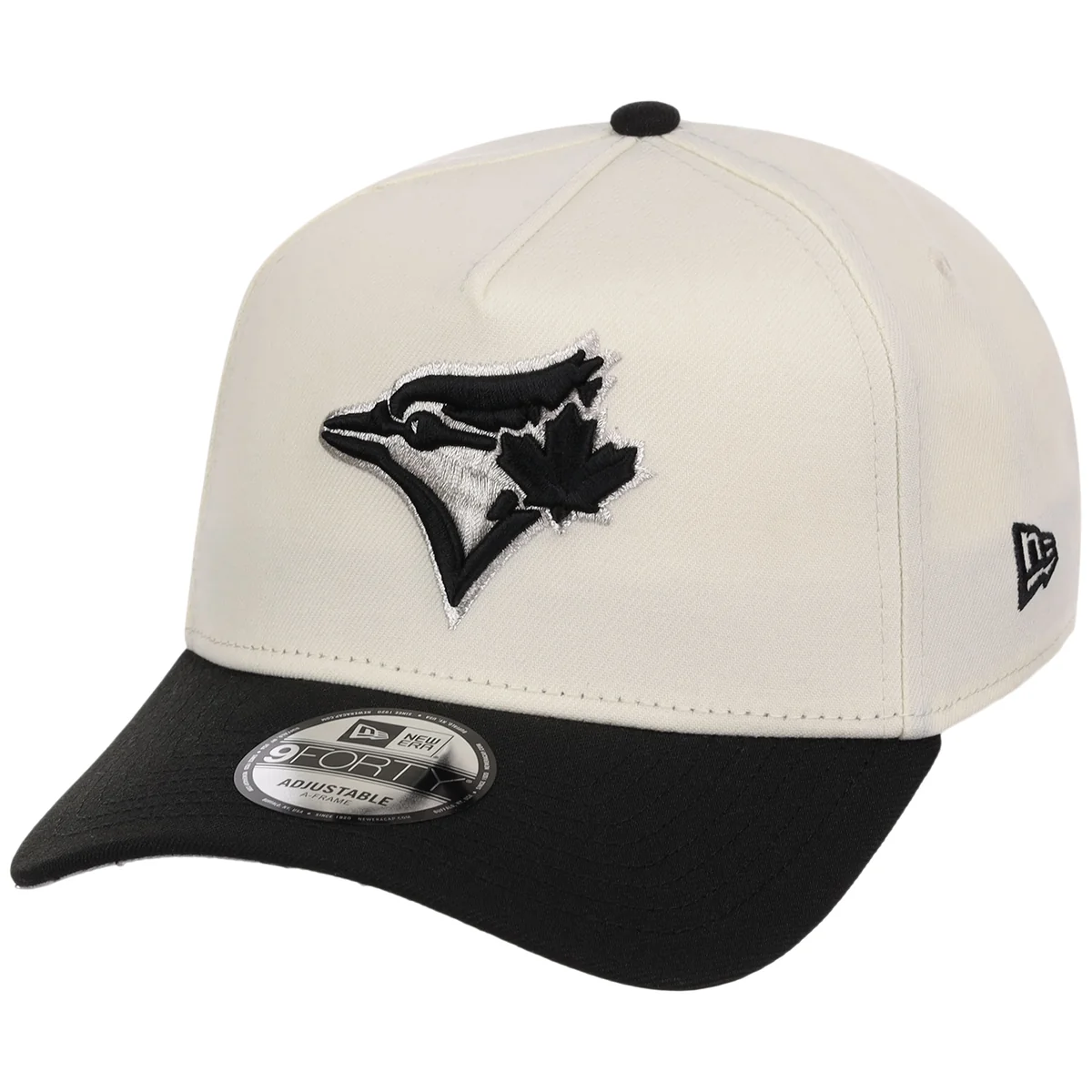 Toronto Blue Jays MLB Chrome x Black FASHION CORE New Era 9FORTY A-Frame detail view