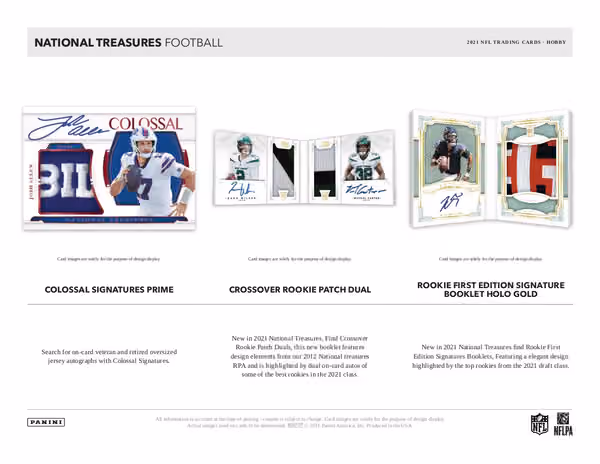 2021 Panini National Treasures Football Hobby Box NFL view 4