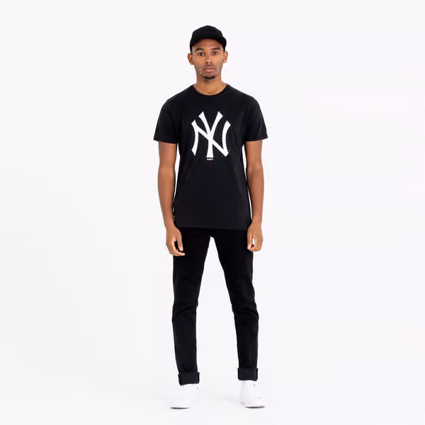 New York Yankees Team Logo New Era MLB T-Shirt Black view 5