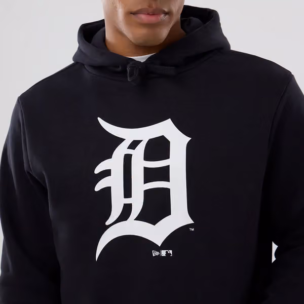 Detroit Tigers Team Logo New Era MLB Hoodie Navy view 3