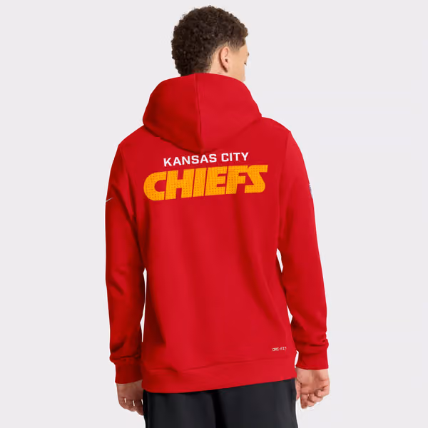 Kansas City Chiefs 2025 NFL Sideline Nike Standard Issue Hoodie Red view 3