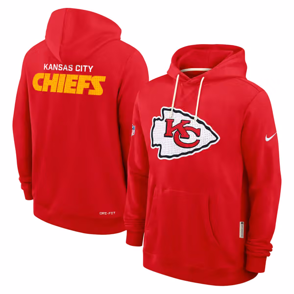 Kansas City Chiefs 2025 NFL Sideline Nike Standard Issue Hoodie Red view 1