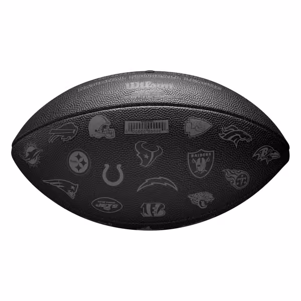 Wilson NFL All Team Logos Black Full Size Football view 3