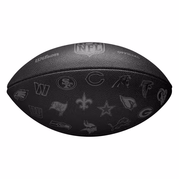 Wilson NFL All Team Logos Black Full Size Football view 2