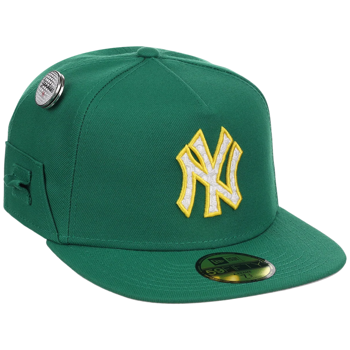 New York Yankees MLB Augusta Bloom New Era 59FIFTY w/ Golf Pin front view