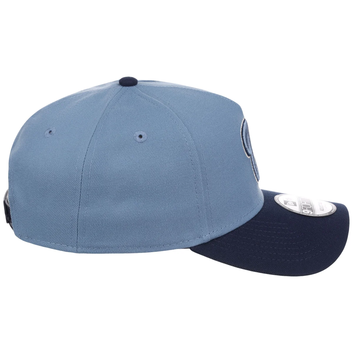 Washington Nationals MLB Faded Blue x Navy FASHION CORE New Era 9FORTY A-Frame detail view