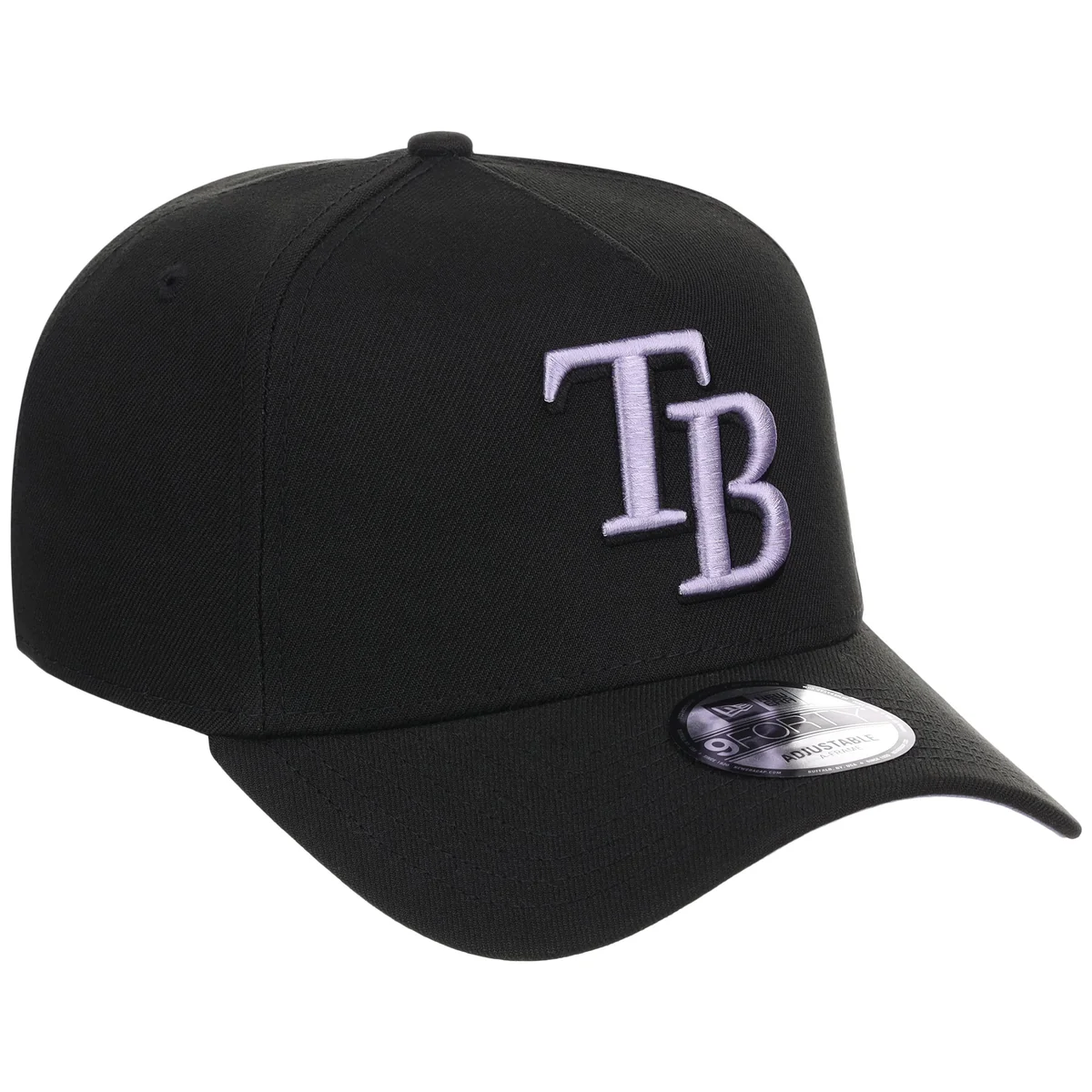 Tampa Bay Rays MLB Black x Lavender FASHION CORE New Era 9FORTY A-Frame front view