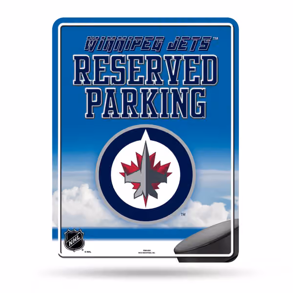 Winnipeg Jets Reserved Parking NHL Metal Sign view 1
