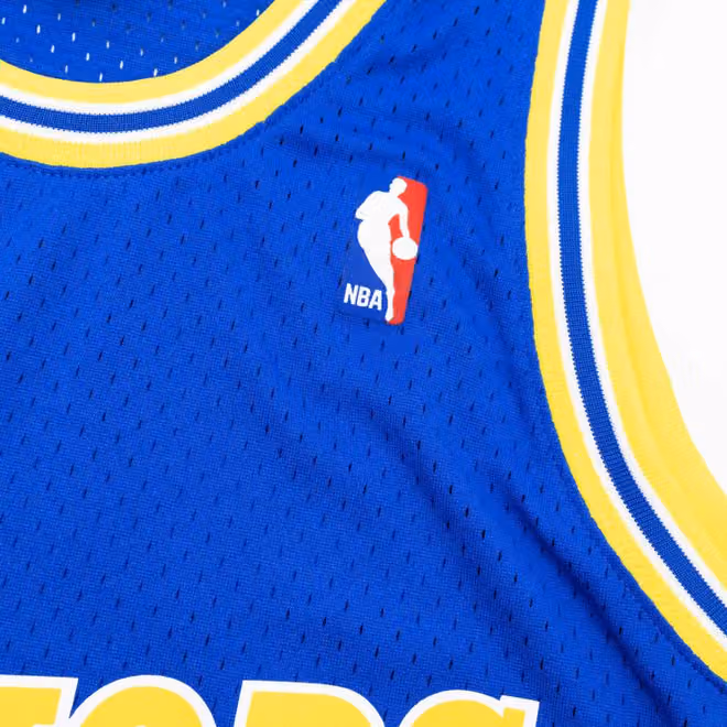 Chris Webber #4 Golden State Warriors 1993-94 Mitchell & Ness Swingman NBA Jersey Blue view 4